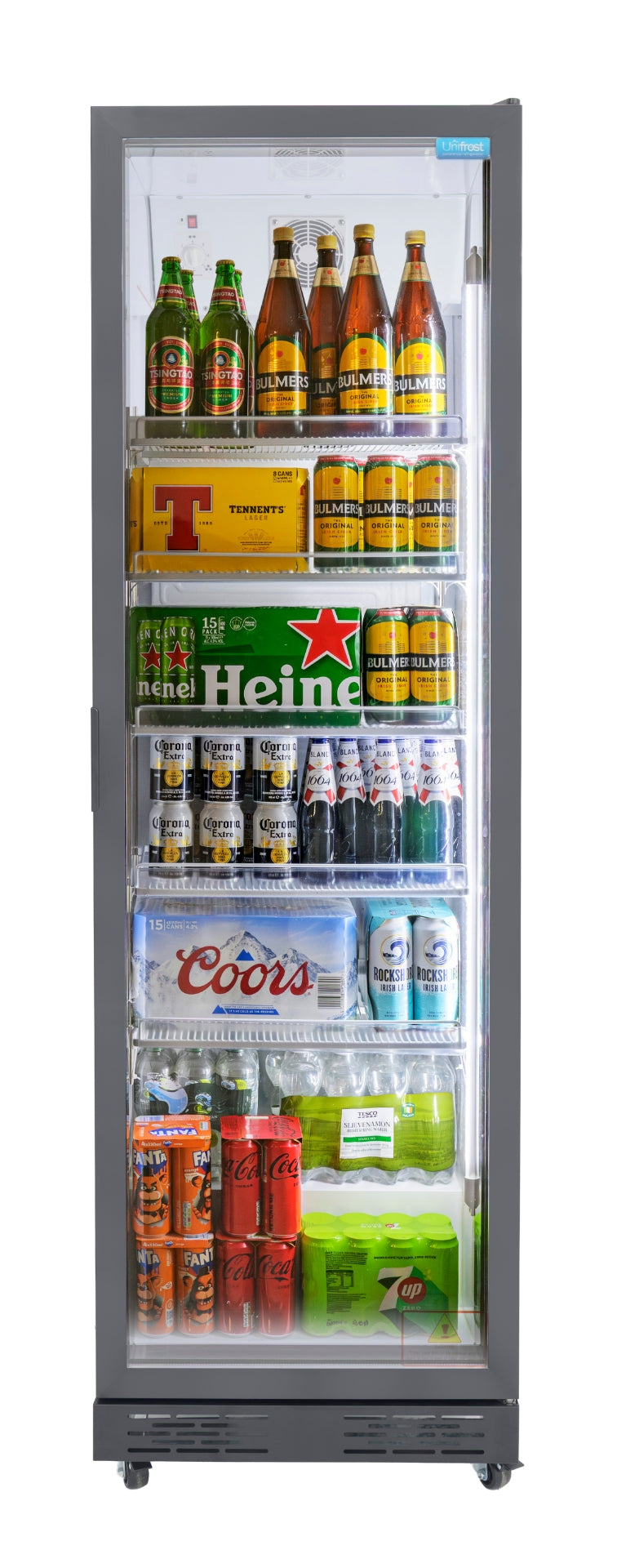 UNIFROST BC340HB SINGLE DOOR UPRIGHT BOTTLE COOLER 595*580*1950MM