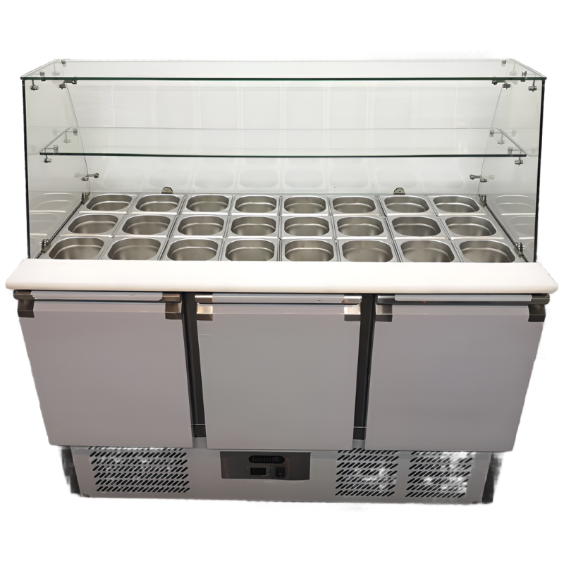 finntec-3-door-curved-glass-preparation-counter-complete-with-containers