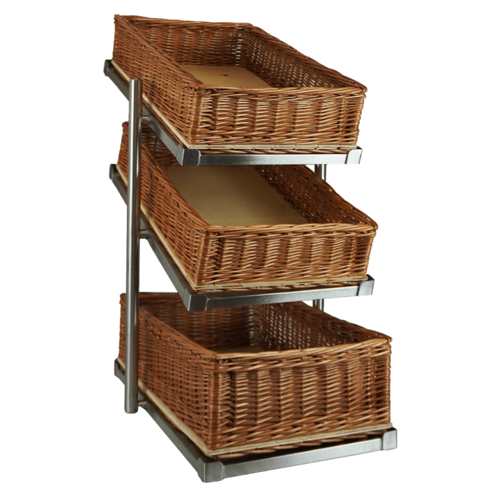 Bread Baskets Etagere 3 High Narrow Model Incl. Baskets