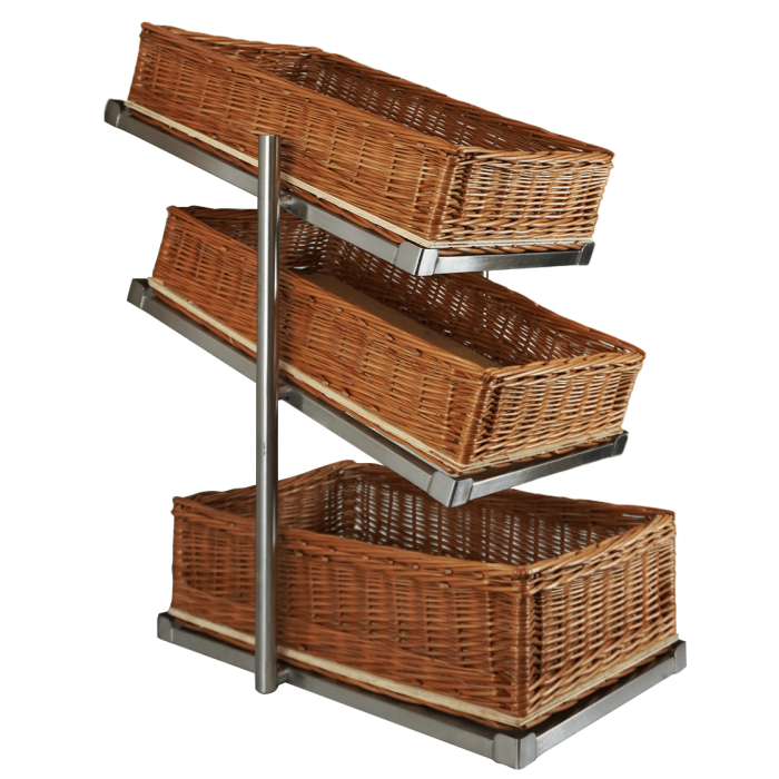 Bread Baskets Etagere 3 High Narrow Model Incl. Baskets