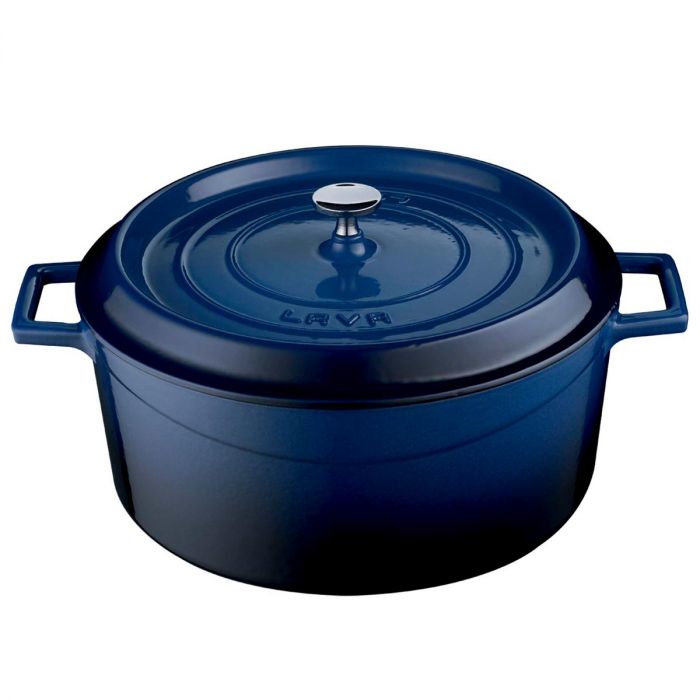 LAVA CAST IRON CASSEROLE Ø32 BLUE - SKU 7013.2910 All Stop Trading