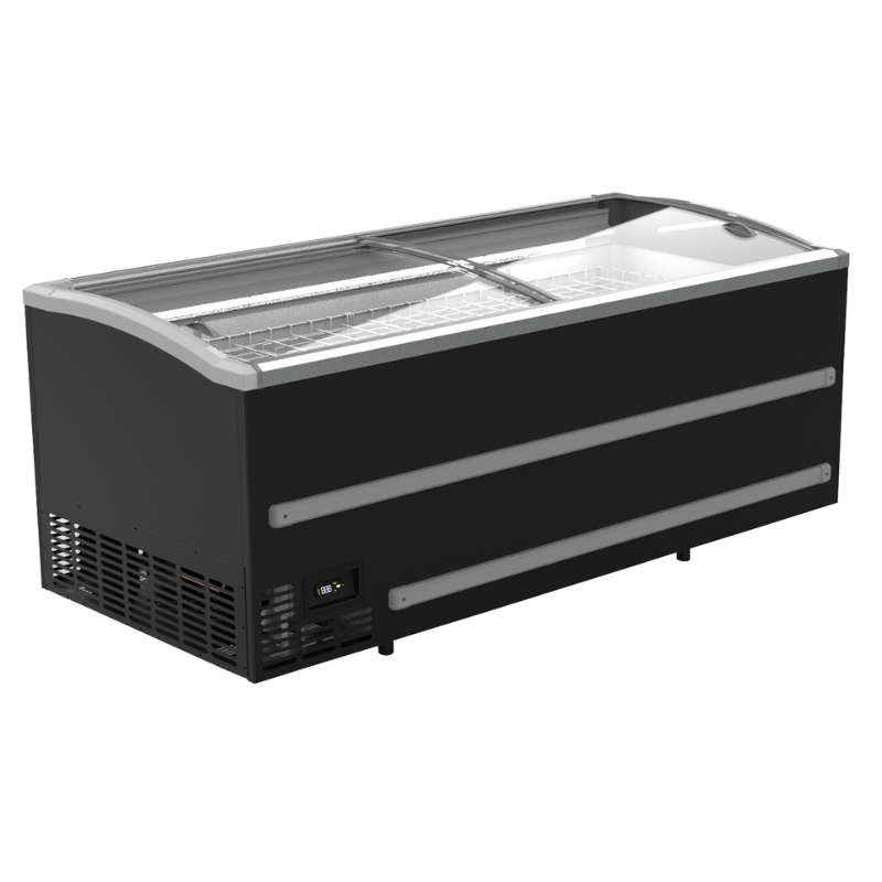 SUPERMARKET CHEST FREEZER BLACK 1880 AUTOMATIC DEFROST SKU 7072.0100 All Stop Trading