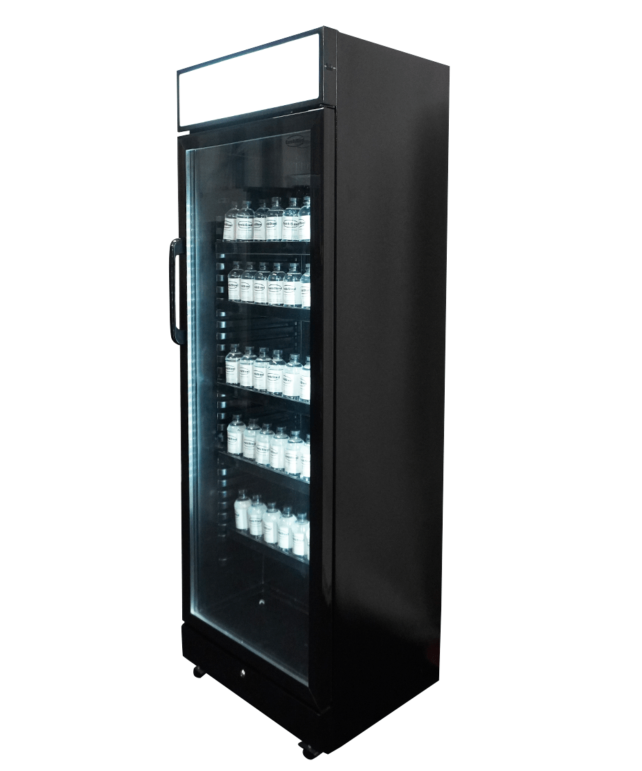 refrigerator-1-glass-door-black-with-light-box-sve-450-blc