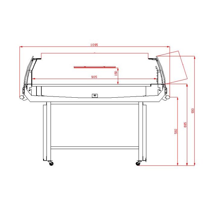 COOLING ISLAND WITH GLASS COVER 1.3 SKU 7090.0025 All Stop Trading
