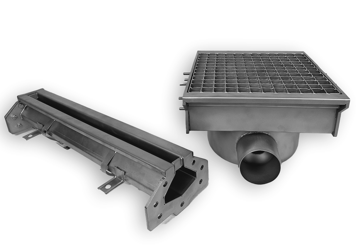 stainless-steel-drain-300x265-with-2-exits-for-slotted-channel