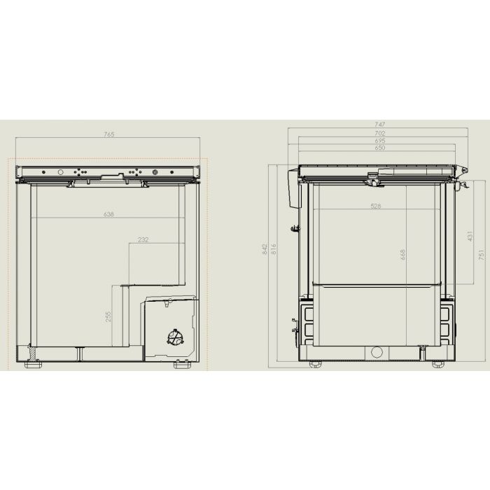 CHEST FREEZER SS COVER 202 L SKU 7151.1100