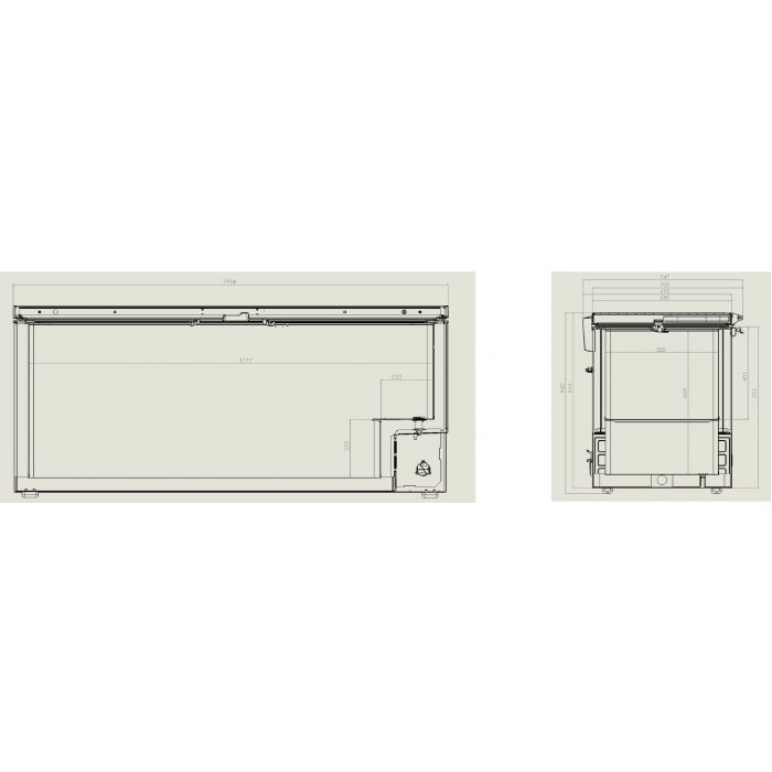 CHEST FREEZER SS COVER 635 L SKU 7151.1125 All Stop Trading