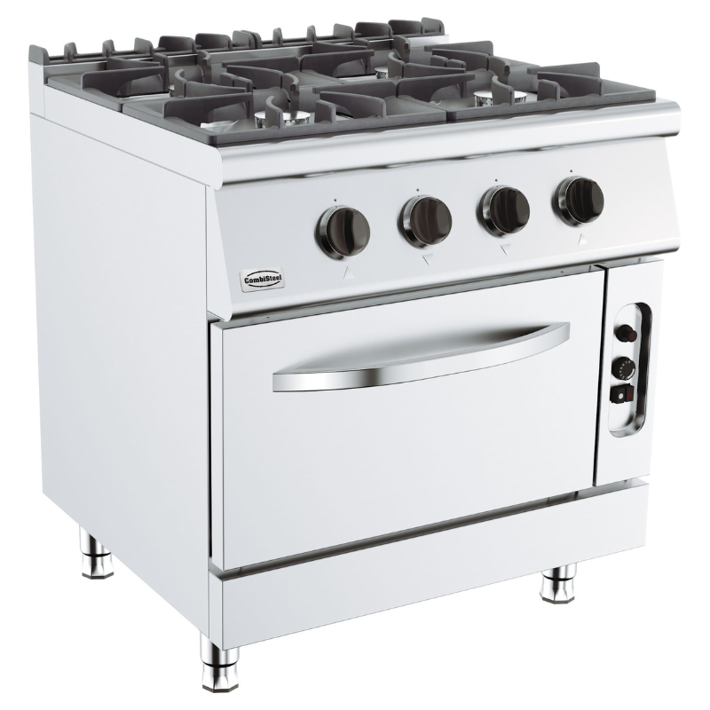 BASE 700 GAS STOVE 4 BU. WITH GAS OVEN SKU 7178.0415 All Stop Trading