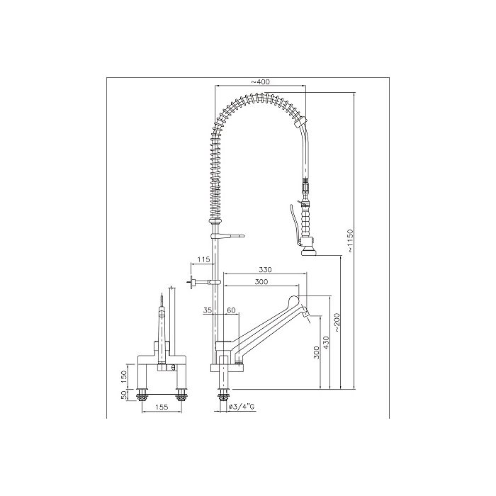PRE RINSE UNIT ELBOW COMMAND SKU 7212.0035 All Stop Trading