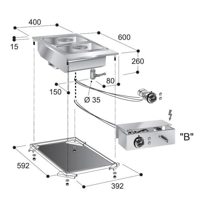 BAIN-MARIE UNIT SKU 7266.0090 All Stop Trading
