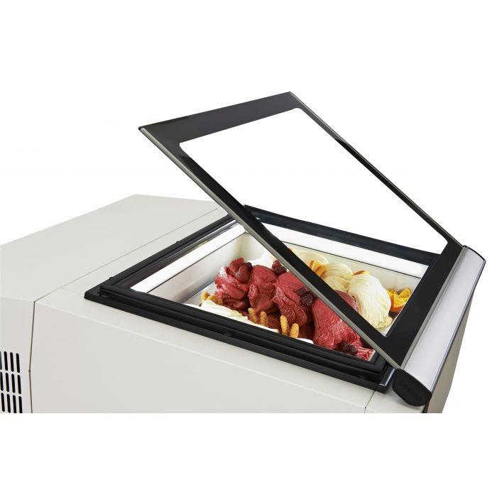 COUNTERTOP MODEL ICE CREAM DISPLAY WHITE OPENS ON THE OPERATING SIDE SKU 7292.0005 All Stop Trading