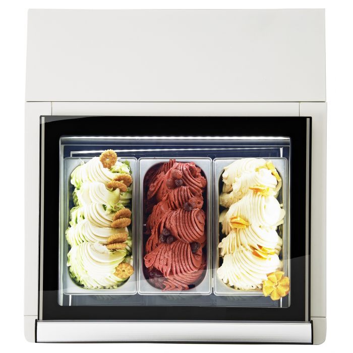 COUNTERTOP MODEL ICE CREAM DISPLAY WHITE OPENS ON THE OPERATING SIDE SKU 7292.0005 All Stop Trading