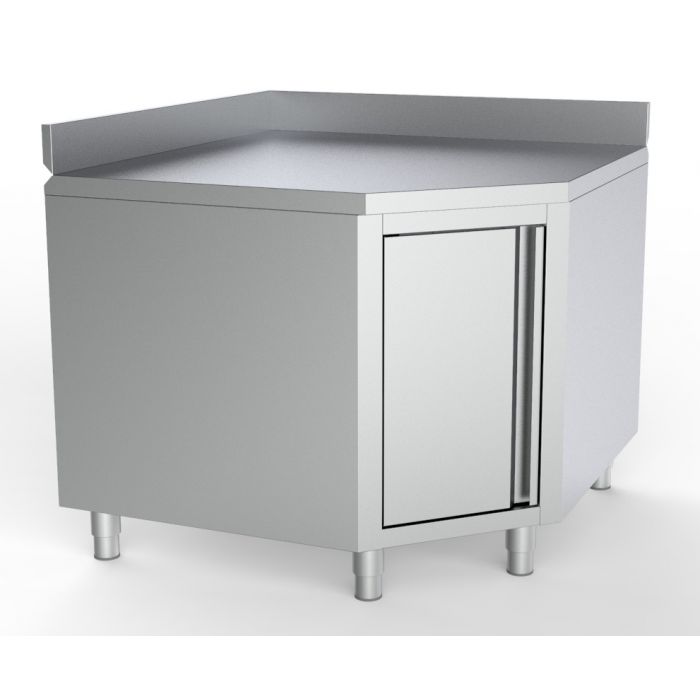WORKTABLE CORNER WITH DOOR AND UPSTAND 1000/1000 FOR 600MM TABLES - SKU 7333.0290 All Stop Trading