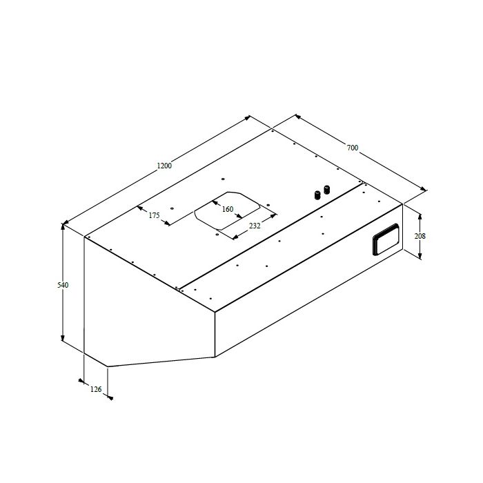 700 WALL-MOUNTED HOOD COMPLETE 1600 SKU 7333.0710 All Stop Trading