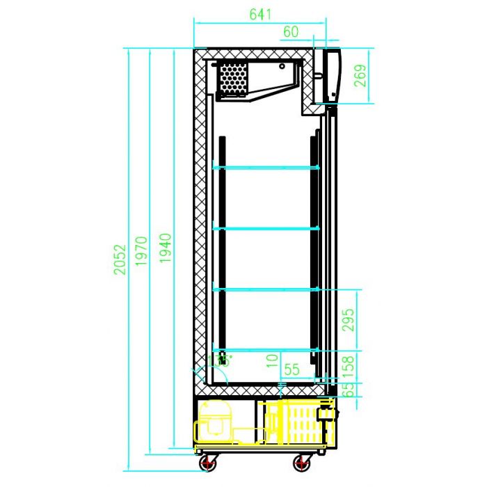 FREEZER 2 GLASS DOORS SKU: 7450.0145