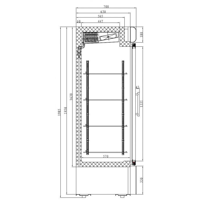 FREEZER 2 GLASS DOORS - SKU 7450.0159 All Stop Trading