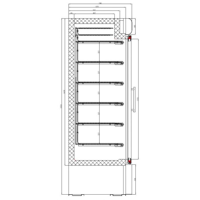 FREEZER 1 GLASS DOOR SKU: 7450.0165