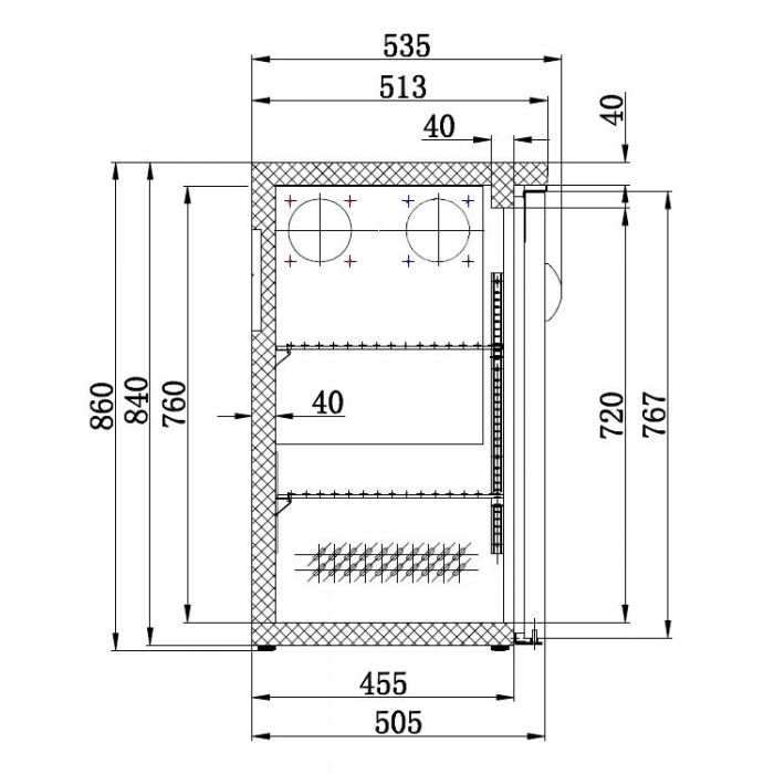 BARCOOLER BLACK 4 DOORS SKU 7450.0325