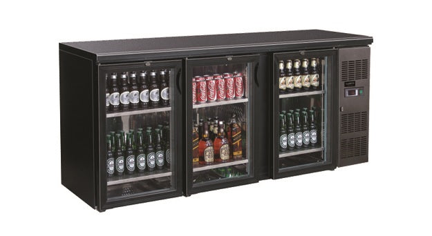 backbar-cooler-black-3-glass-doors