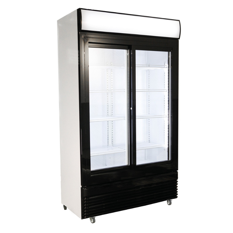 REFRIGERATOR WITH SLIDING GLASS DOORS BEZ-750 SL SKU 7455.1395