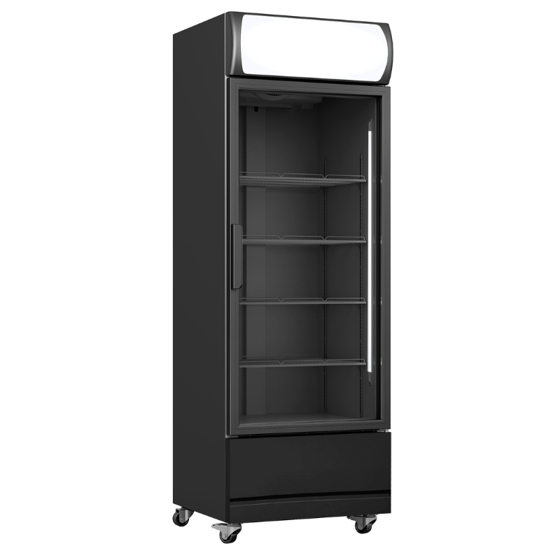 KOELKAST GLASDEUR ZWART SKU 7455.2104