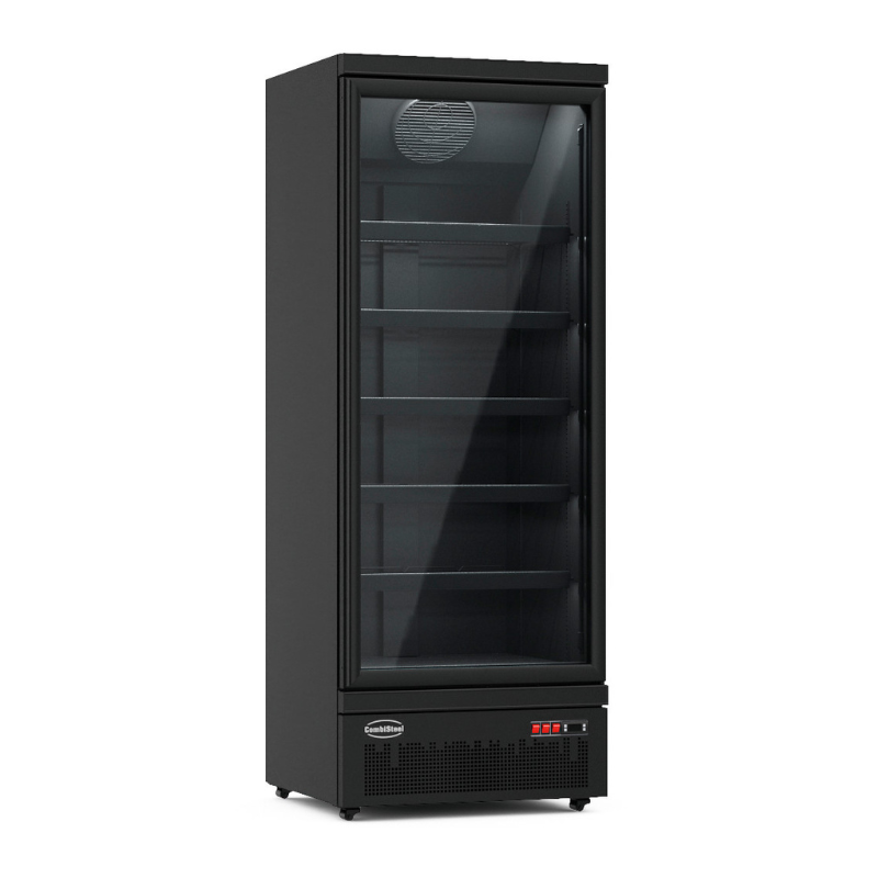 REFRIGERATOR 1 GLASS DOOR BLACK JDE-600R BL SKU 7455.2242