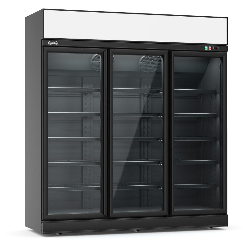REFRIGERATOR 3 GLASS DOORS BLACK INS-1530R BL SKU 7455.2415 All Stop Trading