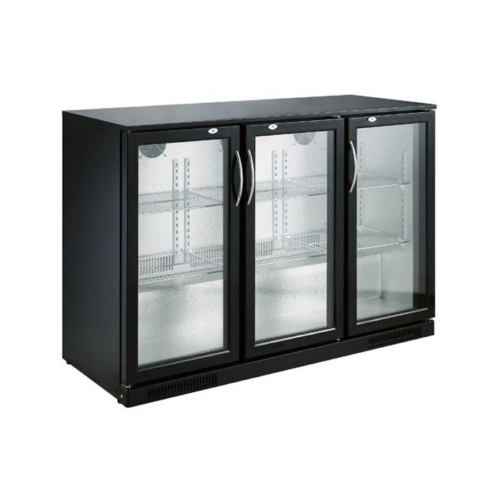 BACKBAR COOLER BLACK 3 DOORS SKU 7455.1310 All Stop Trading