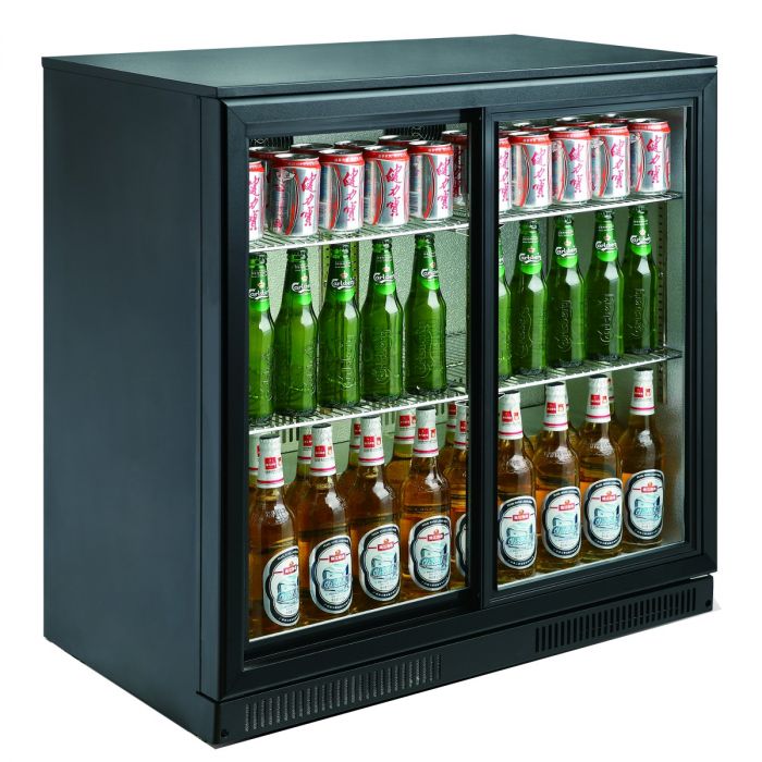 BACKBAR COOLER BLACK 2 SLIDING DOORS SKU: 7455.1315 All Stop Trading