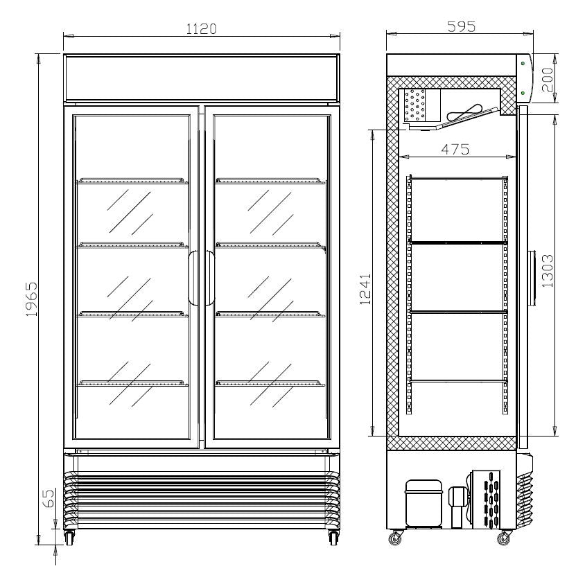 refrigerator-with-sliding-glass-doors-bez-750-sl