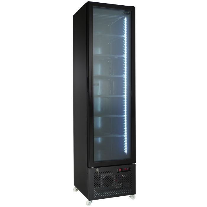 FREEZER 1 GLASS DOOR BLACK NAP-250F