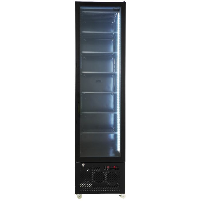 FREEZER 1 GLASS DOOR BLACK NAP-250F