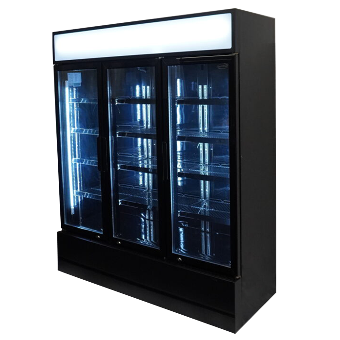 refrigerator-3-glass-doors-black-fcu-1200-bl