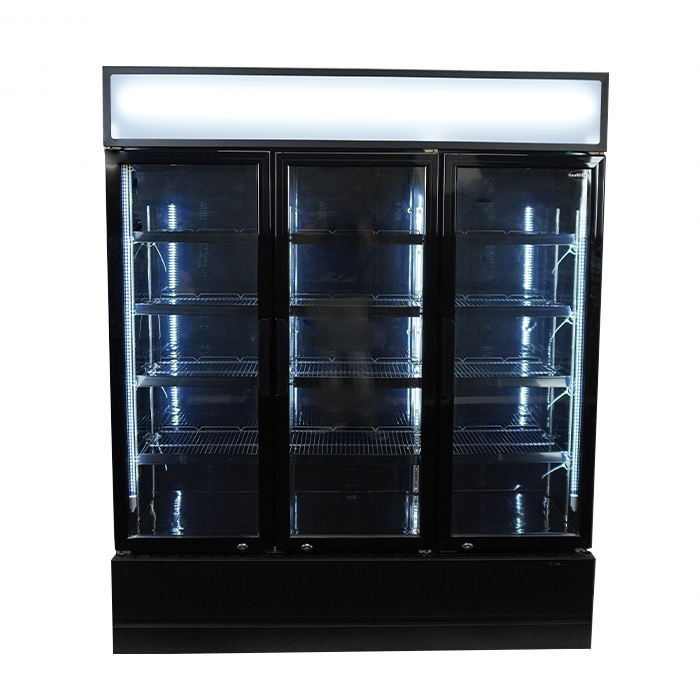 refrigerator-3-glass-doors-black-fcu-1200-bl