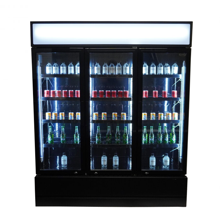 refrigerator-3-glass-doors-black-fcu-1200-bl