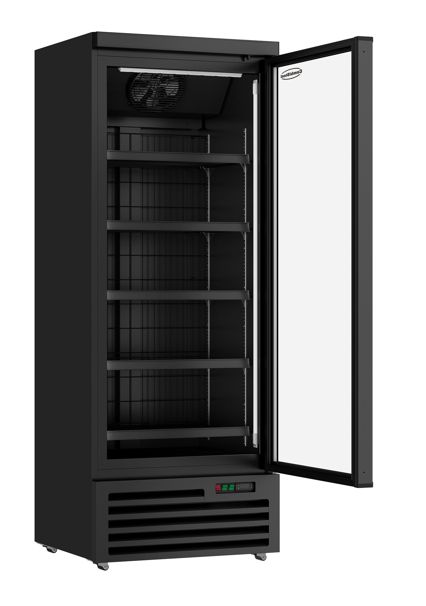 freezer-1-glass-door-black-jde-600f-bl