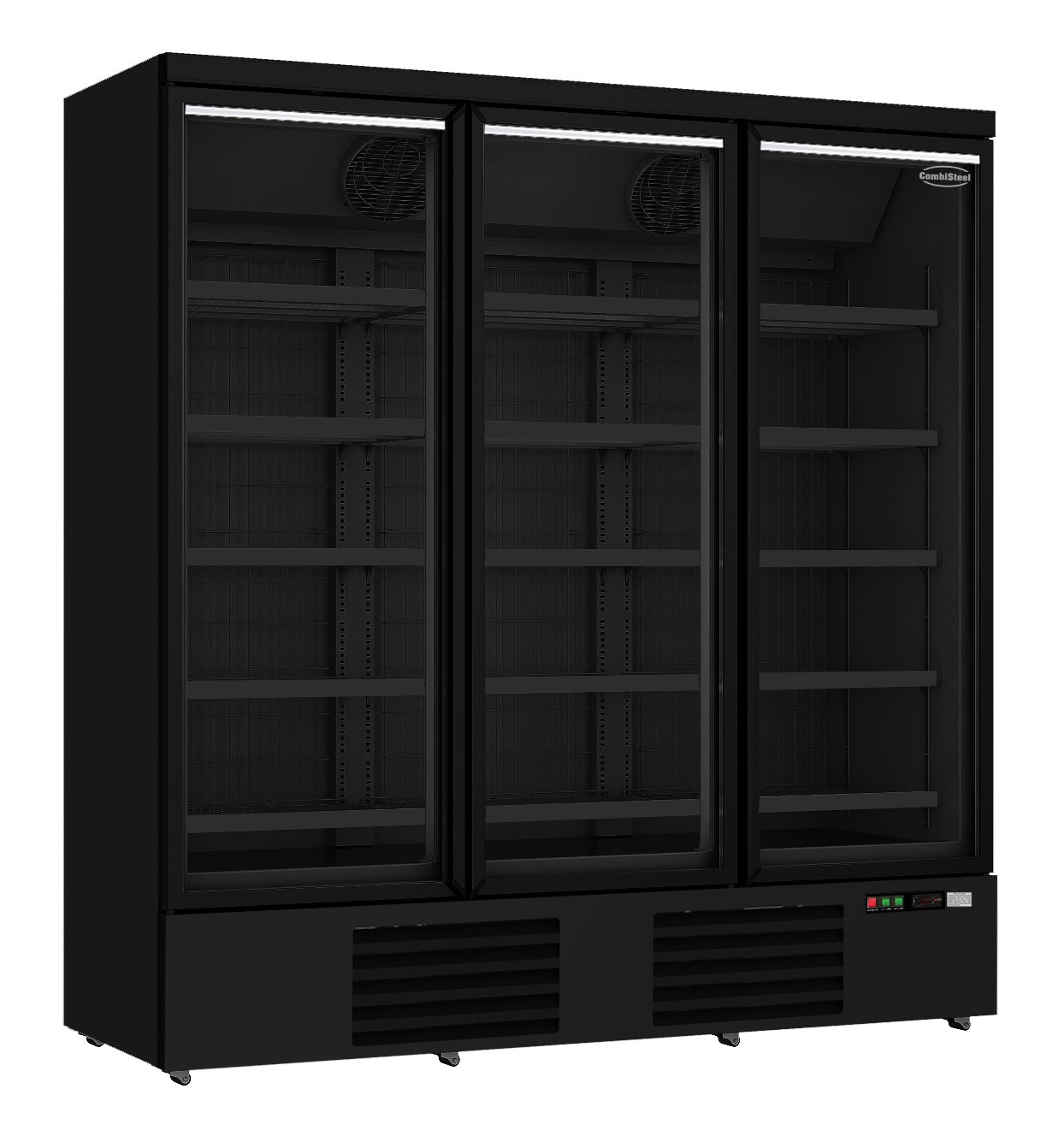 freezer-3-glass-doors-black-jde-1530f-bl