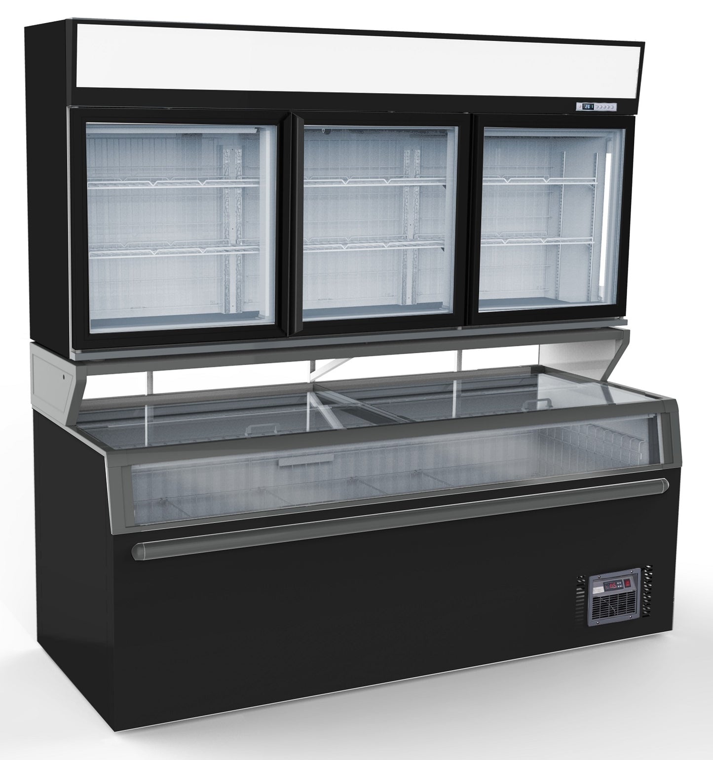copy-of-wall-mounted-freezer-unit-black-2-glass-doors-sku-7455-2530