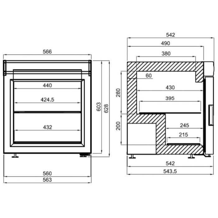 COUNTERTOP GLASS DOOR FREEZER FOR ICE CREAM SKU 7472.0200 All Stop Trading