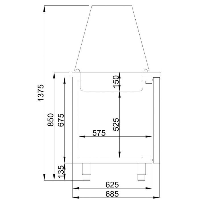 SALADETTE 3 DOORS 4x 1/1GN CONTAINER SKU 7489.5155