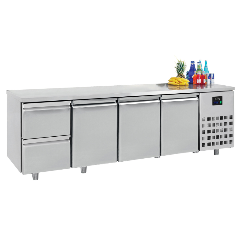 700 REFRIGERATED COUNTER 3 DOORS 2 DRAWERS  SKU 7489.5525 All Stop Trading