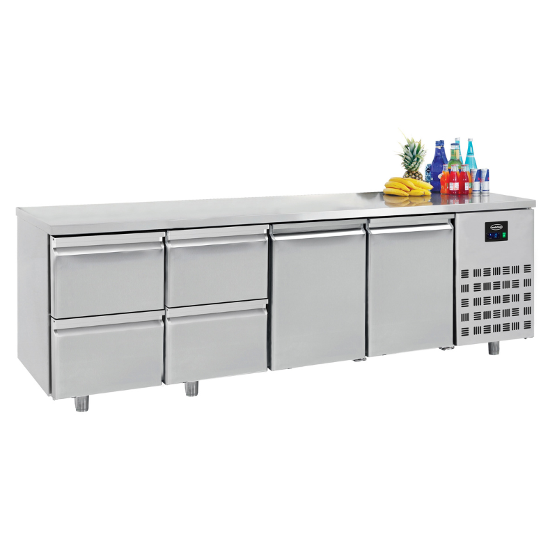 700 REFRIGERATED COUNTER 2 DOORS 4 DRAWERS SKU 7489.5535