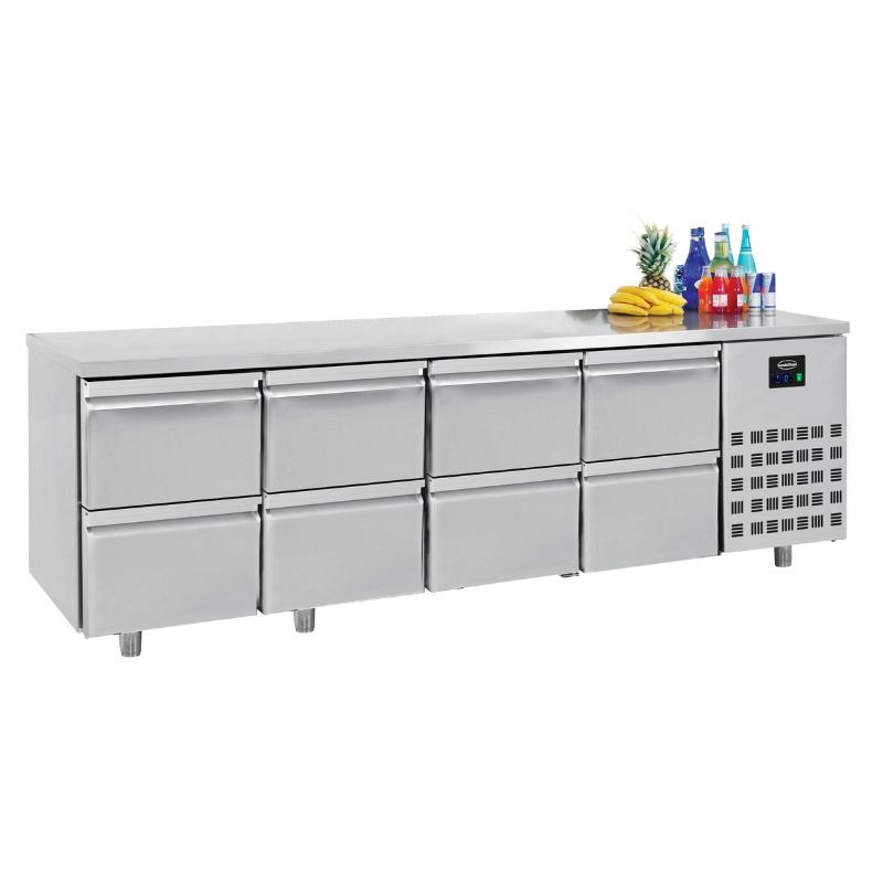 700 REFRIGERATED COUNTER 8 DRAWERS SKU 7489.5550 All Stop Trading