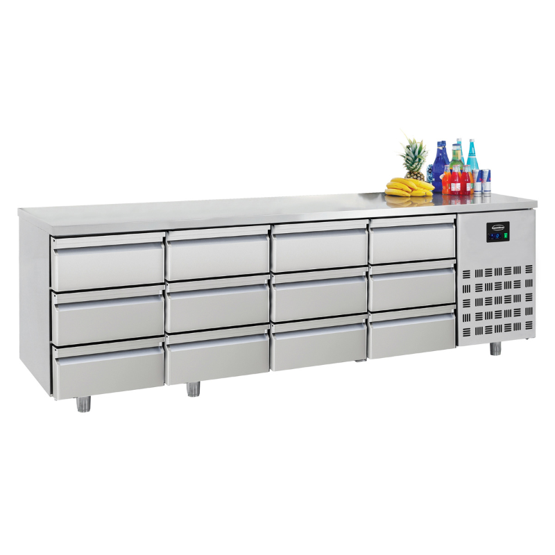 700 REFRIGERATED COUNTER 12 DRAWERS  SKU 7489.5585 All Stop Trading