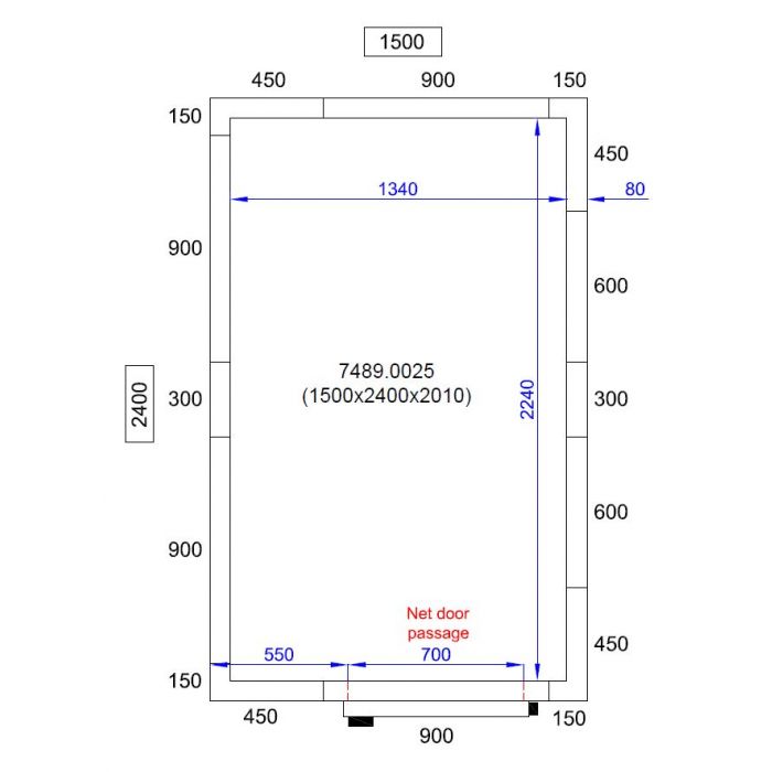 COLD AND FREEZER ROOM 1500X2400X2010 - SKU 7489.0025 All Stop Trading