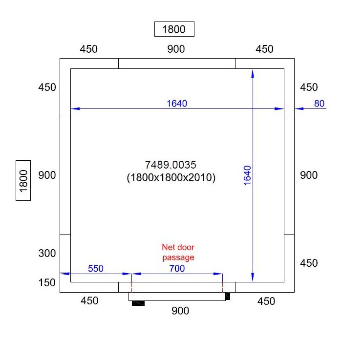 COLD AND FREEZER ROOM 1800X1800X2010 - SKU 7489.0035 All Stop Trading