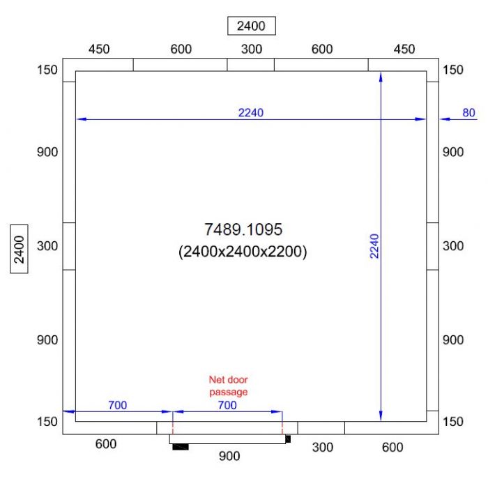 COLD AND FREEZER ROOM 2400X2400X2200 - SKU 7489.1095 All Stop Trading