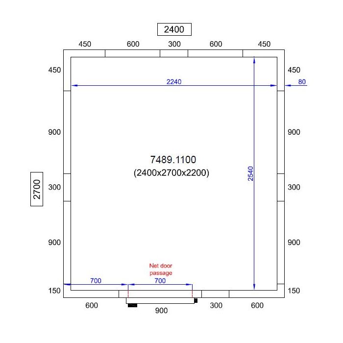 COLD AND FREEZER ROOM 2400X2700X2200 *TRANSPORT ON REQUEST* - SKU 7489.1100 All Stop Trading