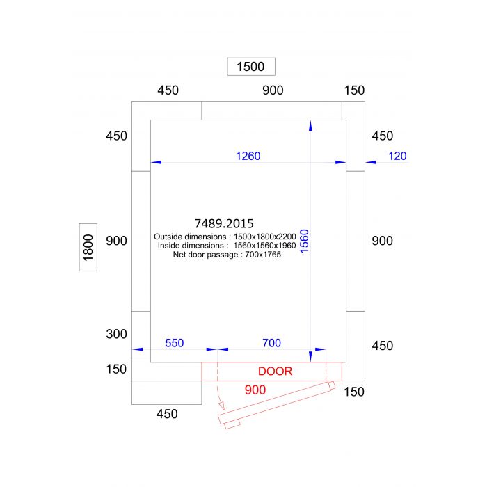 COLD AND FREEZER ROOM 1500x1800x2200 - 120 MM - SKU 7489.2015 All Stop Trading