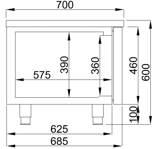 refrigerated-counter-600-height-2-drawers